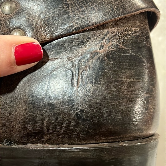 FRYE Mens Conway Harness Distressed Boots Size 11 - Picture 4 of 13